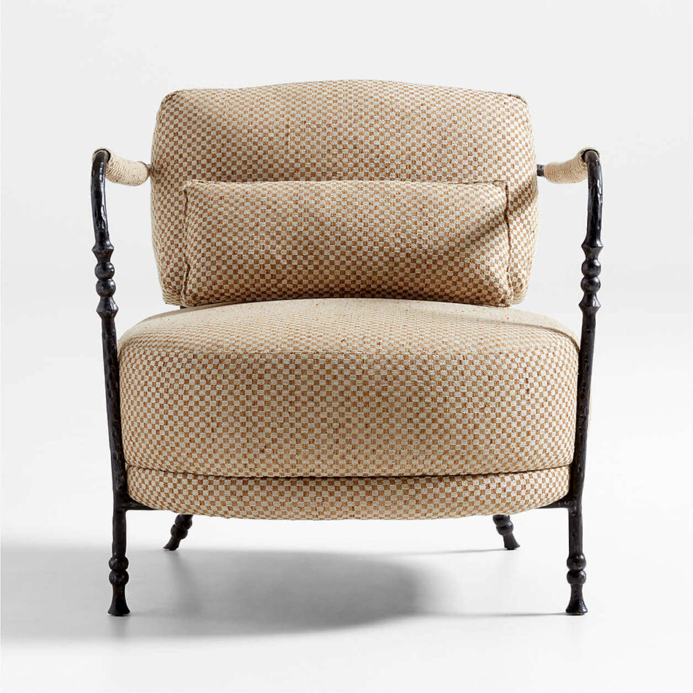Polly Sand Brown Accent Chair - obrazek 4