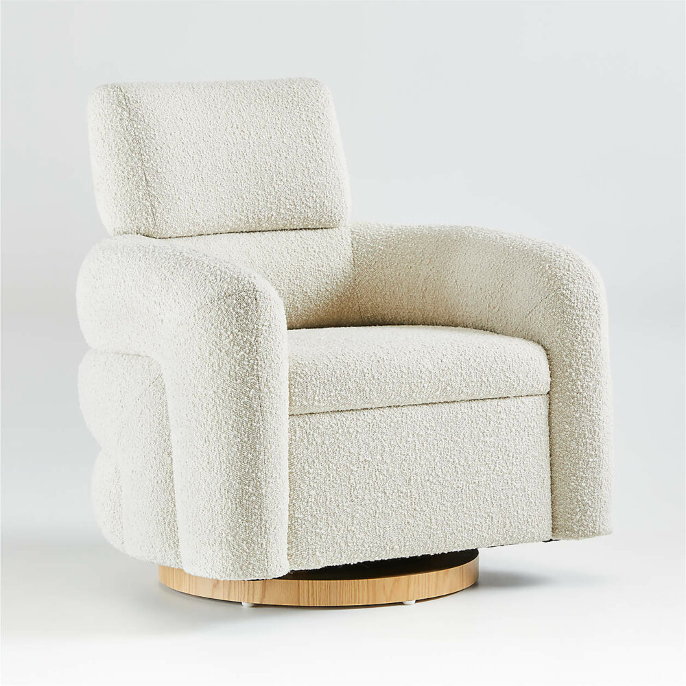 Sherpa Light Brown Bear Kids Play Chair - obrazek 6