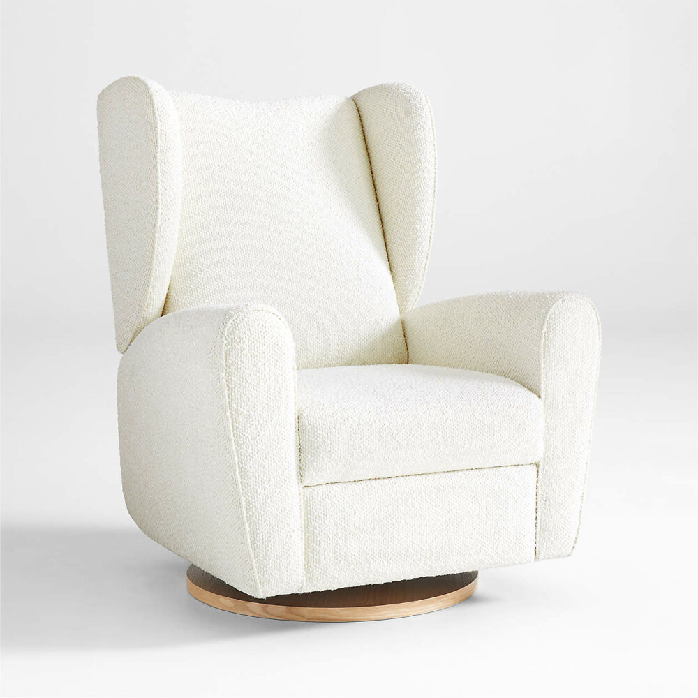 Snoozer Cream Boucle Nursery Swivel - obrazek 5